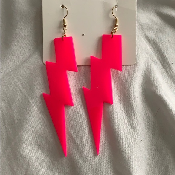 Pink lightning earrings - Picture 1 of 1